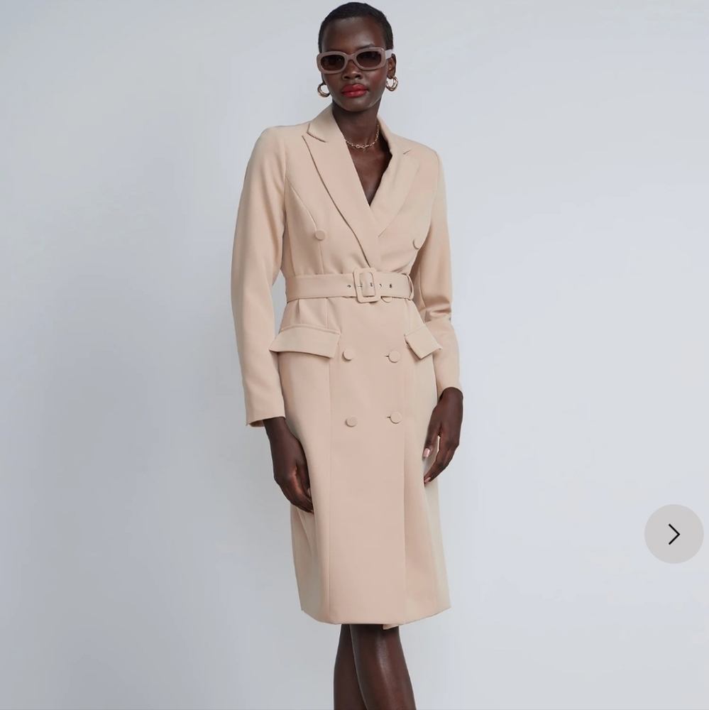 NY and Co Double Breasted Monochromatic Shirt Dress 6